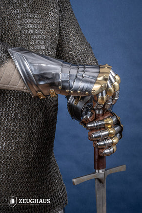 German Gauntlets 15th Cent. 1,2mm with Brass-GoblinSmith