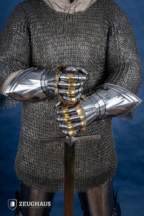 German Gauntlets 15th Cent. 1,2mm with Brass-GoblinSmith