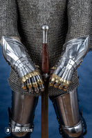 German Gauntlets 15th Cent. 1,2mm with Brass-GoblinSmith
