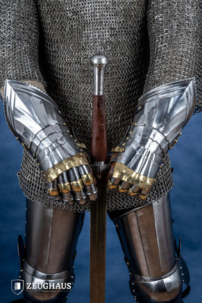 German Gauntlets 15th Cent. 1,2mm with Brass-GoblinSmith