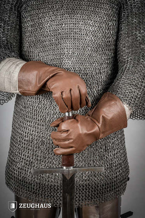 Historical Leather Gloves Brown-GoblinSmith