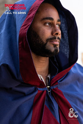 Dungeons & Dragons Wizard Cape Dark Blue/Bordeaux-GoblinSmith
