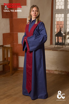 Dungeons & Dragons Wizard Robe Dark Blue/Bordeaux-GoblinSmith