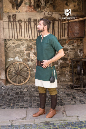 Short Sleeve Tunic Aegir Green-GoblinSmith