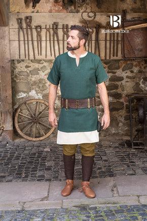 Short Sleeve Tunic Aegir Green-GoblinSmith
