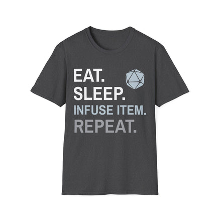 Artificer T-Shirt – 'Eat, Sleep, Infuse Item, Repeat'-GoblinSmith