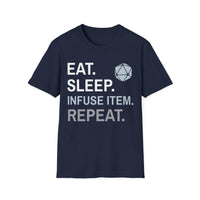 Artificer T-Shirt – 'Eat, Sleep, Infuse Item, Repeat'-GoblinSmith