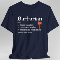 Barbarian Class Definition T-Shirt-GoblinSmith