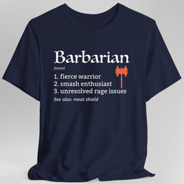 Barbarian Class Definition T-Shirt-GoblinSmith