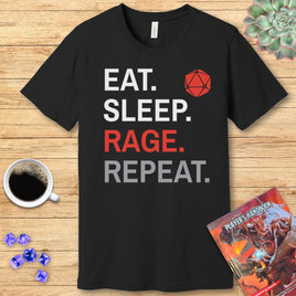 Barbarian T-Shirt – Eat Sleep Rage Repeat-GoblinSmith
