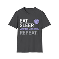 Bard T-Shirt – 'Eat, Sleep, Vicious Mockery, Repeat'-GoblinSmith