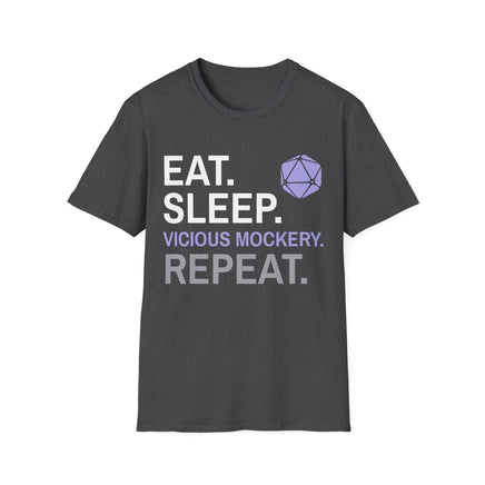 Bard T-Shirt – 'Eat, Sleep, Vicious Mockery, Repeat'-GoblinSmith