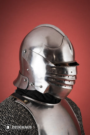 Bellows Face Sallet Helmet 1,6mm Polished-GoblinSmith