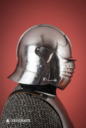Bellows Face Sallet Helmet 1,6mm Polished-GoblinSmith