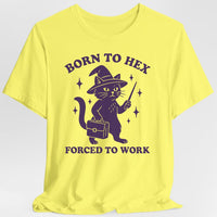 Born to Hex Forced to Work Cat T-Shirt-GoblinSmith