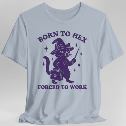 Born to Hex Forced to Work Cat T-Shirt-GoblinSmith