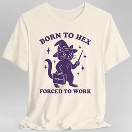 Born to Hex Forced to Work Cat T-Shirt-GoblinSmith