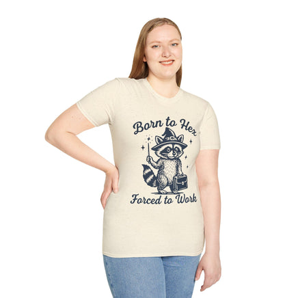 Born to Hex Forced to Work Raccoon T-Shirt-GoblinSmith