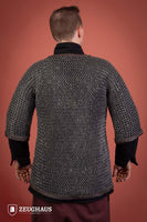 Chainmail Haubergeon With Front Buckles Roundring Riveted 10mm Aluminium-GoblinSmith