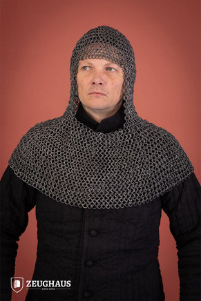 Chainmail Hood Roundring Riveted 10mm Aluminium-GoblinSmith