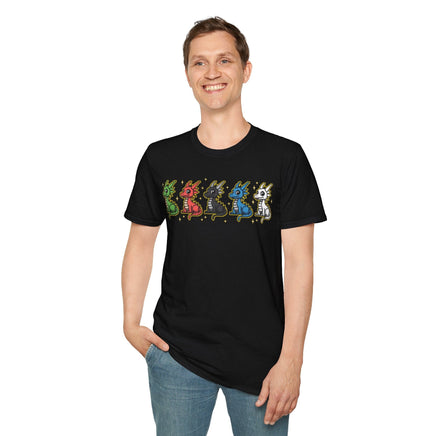 Chromatic Dragons Pixel Art T-shirt-GoblinSmith
