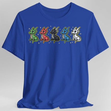 Chromatic Dragons Pixel Art T-shirt-GoblinSmith
