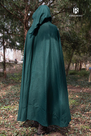 Wool Hooded Cloak Hibernus Green-GoblinSmith
