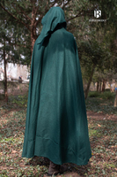 Wool Hooded Cloak Hibernus Green-GoblinSmith