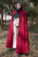 Wool Hooded Cloak Hibernus Red-GoblinSmith
