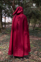 Wool Hooded Cloak Hibernus Red-GoblinSmith