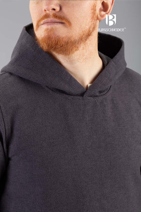 Hooded Long Tunic Renaud Grey-GoblinSmith