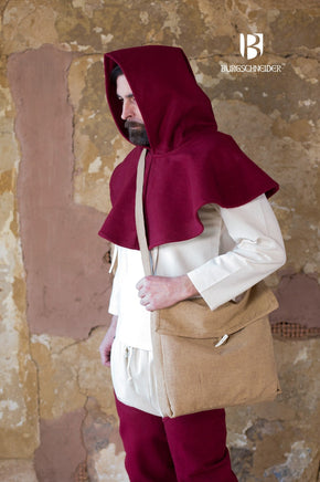 Wool Cowl Cucullus Red-GoblinSmith