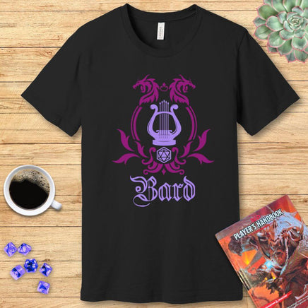 D&D Bard Class Simple Emblem T-Shirt-GoblinSmith