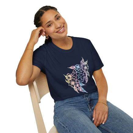 D&D D20 Dice Flower T-Shirt-GoblinSmith