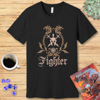 D&D Fighter Class Simple Emblem T-Shirt-GoblinSmith