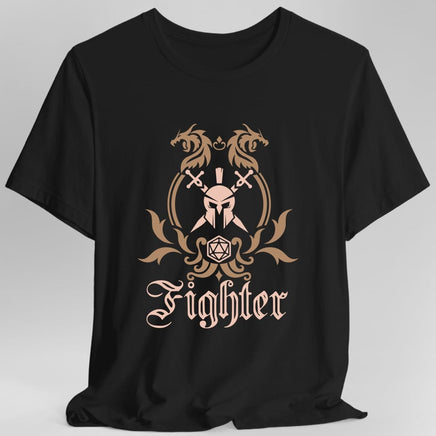D&D Fighter Class Simple Emblem T-Shirt-GoblinSmith