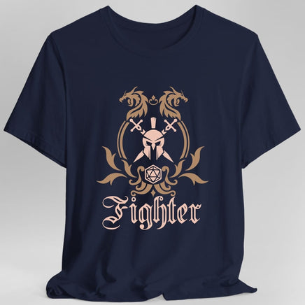 D&D Fighter Class Simple Emblem T-Shirt-GoblinSmith