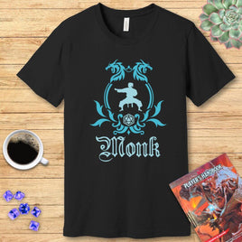 D&D Monk Class Simple Emblem T-Shirt-GoblinSmith