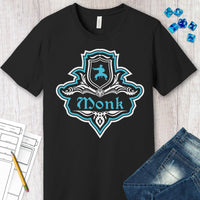 D&D Monk Fancy Emblem T-Shirt-GoblinSmith