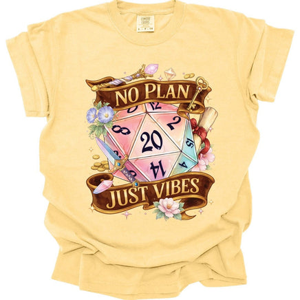 D&D Shirt No Plan Just Vibes - Comfort Colors-GoblinSmith