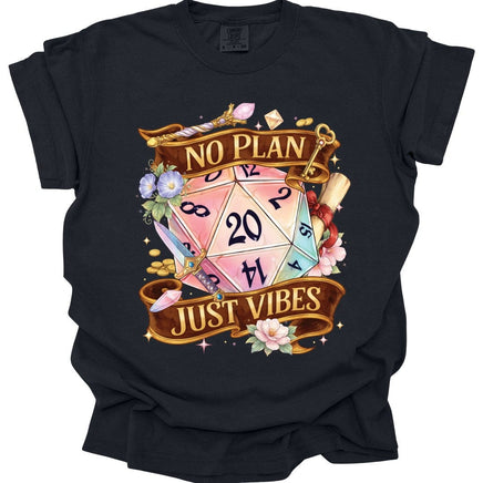 D&D Shirt No Plan Just Vibes - Comfort Colors-GoblinSmith