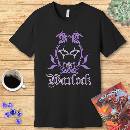 D&D Warlock Class Simple Emblem T-Shirt-GoblinSmith
