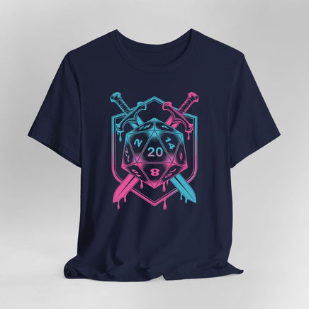 D20 Dice Sword Crest T-Shirt-GoblinSmith