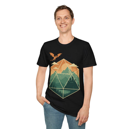 D20 Mountain Landscape T-Shirt-GoblinSmith