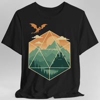 D20 Mountain Landscape T-Shirt-GoblinSmith