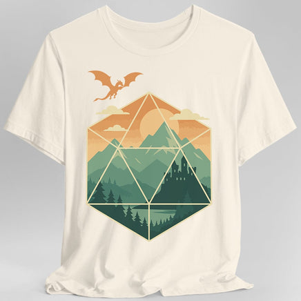D20 Mountain Landscape T-Shirt-GoblinSmith