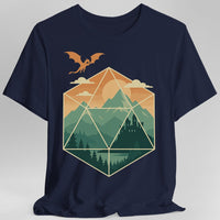 D20 Mountain Landscape T-Shirt-GoblinSmith