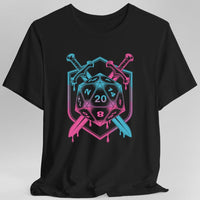 D20 Dice Sword Crest T-Shirt-GoblinSmith