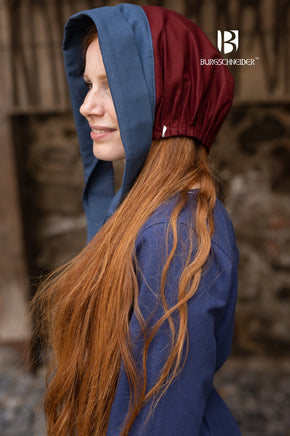 Bonnet Dagmar Bordeaux/Woad Blue-GoblinSmith