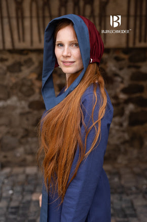 Bonnet Dagmar Bordeaux/Woad Blue-GoblinSmith